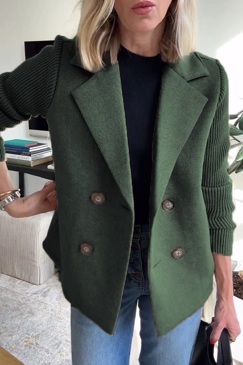 Gwen | Tailored Knit-Sleeve Blazer