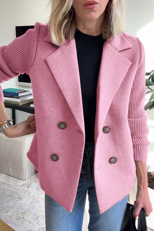 Gwen | Tailored Knit-Sleeve Blazer