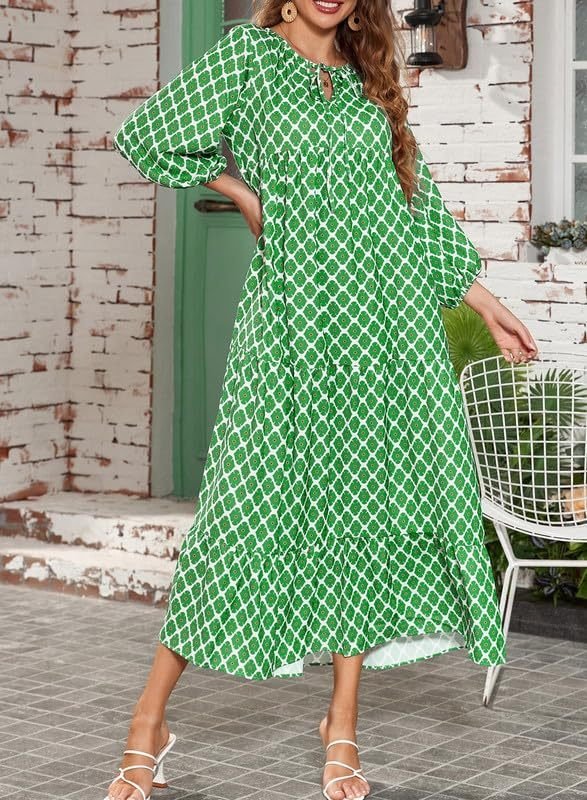 Vanessa | Boho Puff Maxi Dress