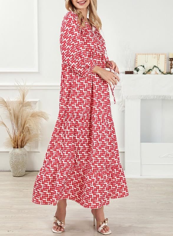 Vanessa | Boho Puff Maxi Dress