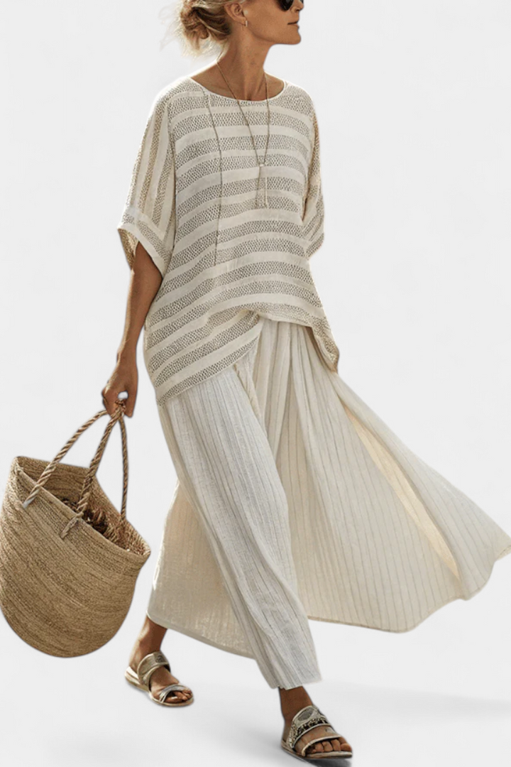 Graziella – striped top and fluid pants