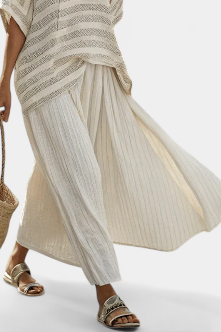 Graziella – striped top and fluid pants