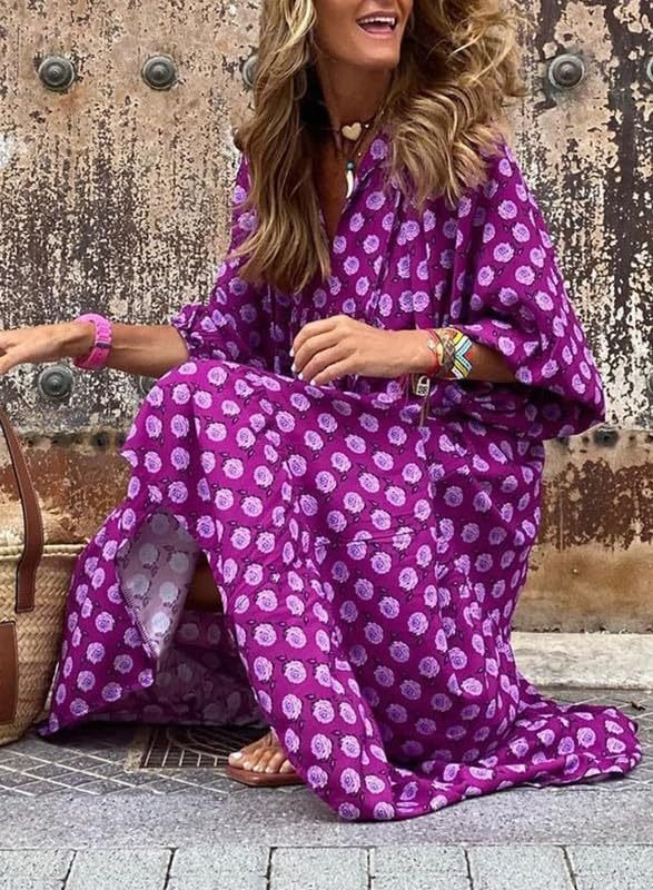 Vanessa | Boho Puff Maxi Dress