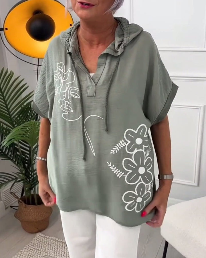 Esme | Floral Hooded Blouse
