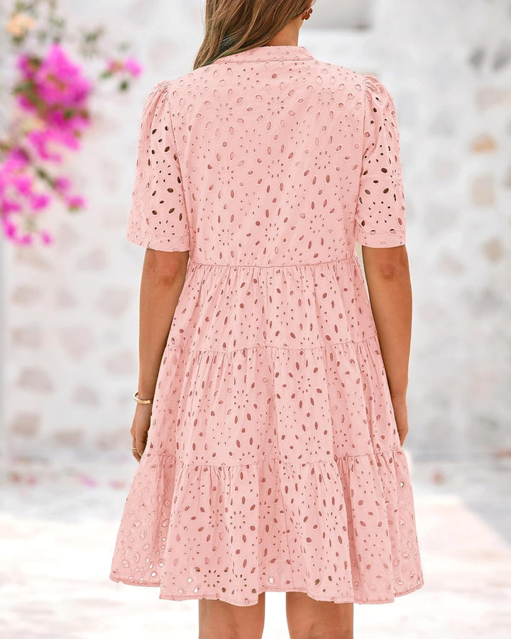 Ella | Lace Ruffle Dress