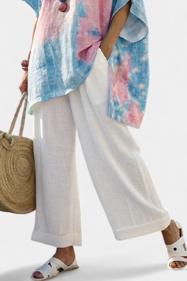 Valentina – essential comfortable top and striped pants