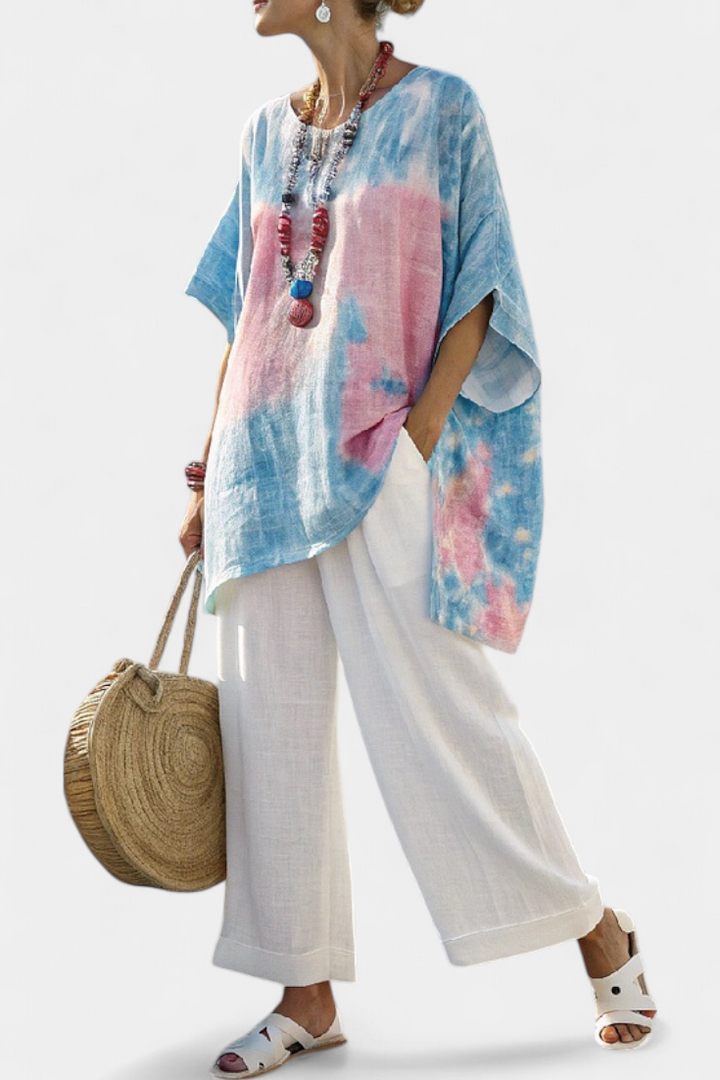 Valentina – essential comfortable top and striped pants