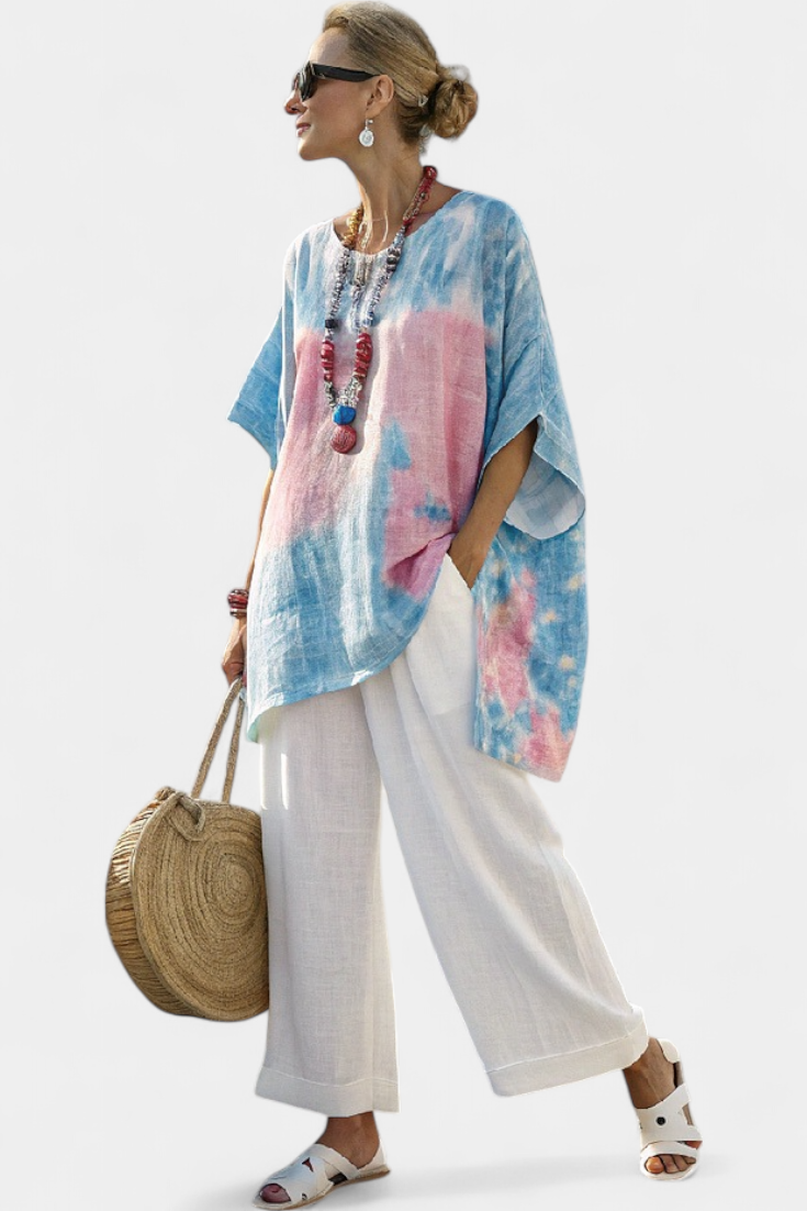 Valentina – essential comfortable top and striped pants