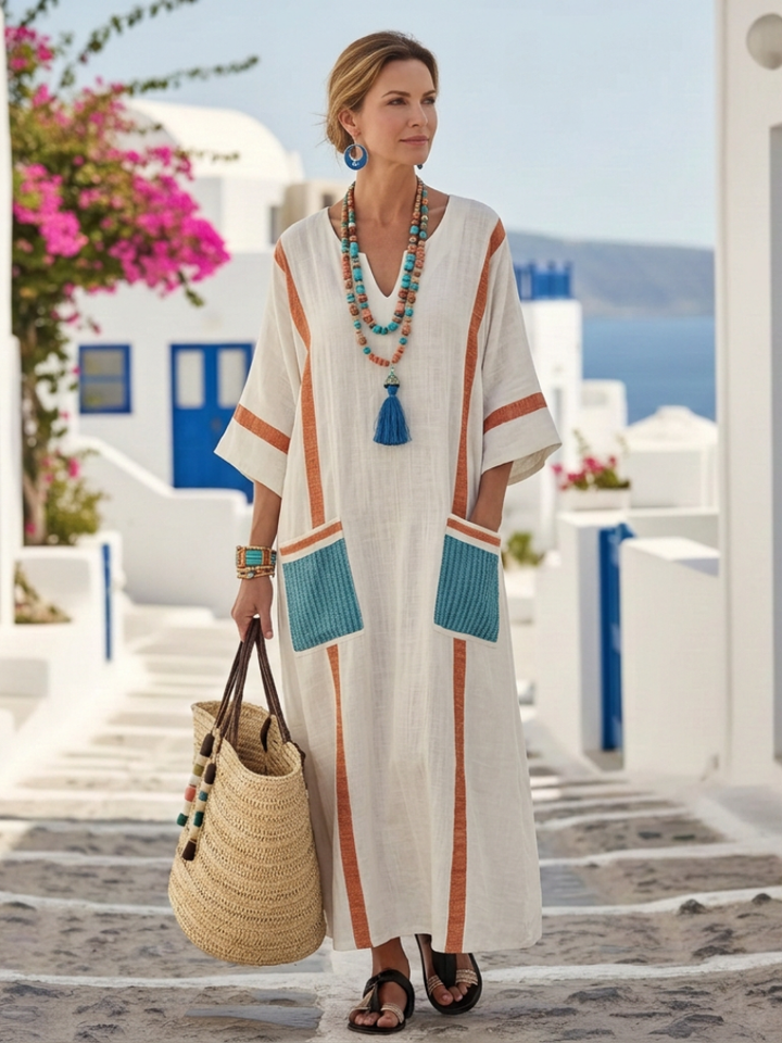 Noemi | Maxi Dress with Three-Quarter Sleeves