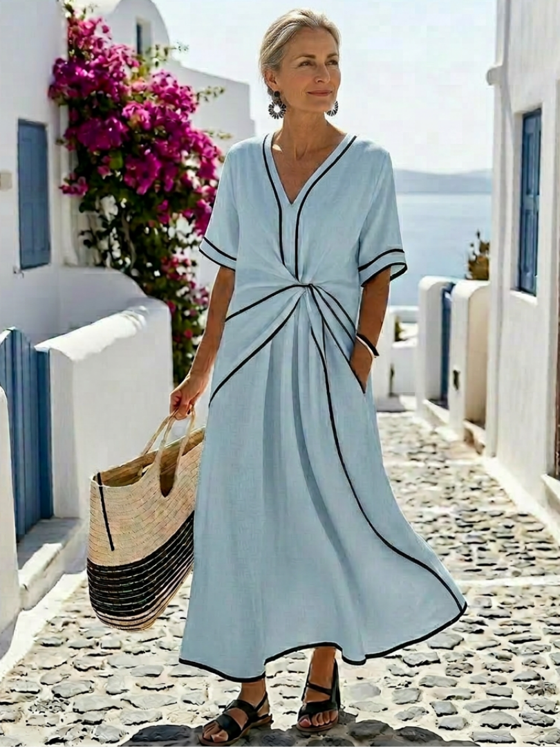 Linnea | Midi Dress with Short Sleeves